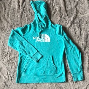 Medium Teal north face hoodie